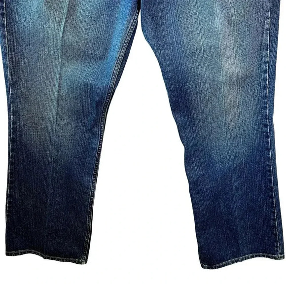 Levi Strauss Signature Y2K Bootcut Low Rise Stretch Denim Blue Jeans Misses 16 - Picture 4 of 16